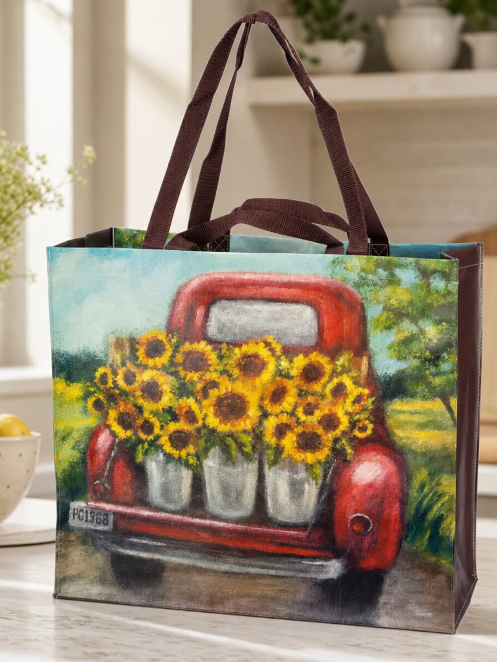Sunflower Truck Reusable Market Tote Bag – New With Tags